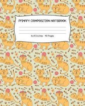 Primary Composition Notebook: Cute Cat Handwriting Practice Paper