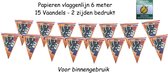Oranje Vlaggenlijn Holland - Vlaggetjes Met Leeuw - Papier - 36 meter