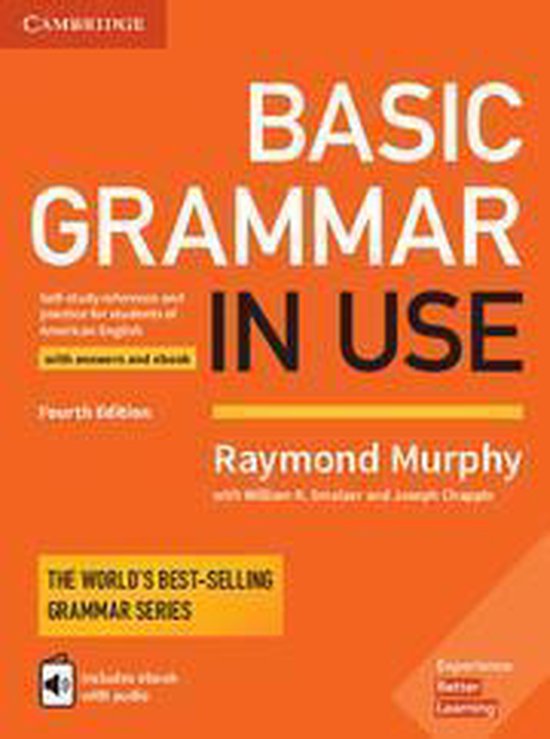 Couverture de 'Basic Grammar in Use Fourth Edition' avec le texte 'THE WORLD'S BEST-SELLING GRAMMAR SERIES'.