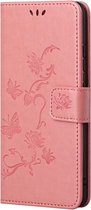Nokia X10 / X20 Hoesje - Bloemen Book Case - Pink