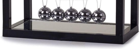Thumbnail van een extra afbeelding van het spel A&K Newton's Cradle Balance Ball - Bureau Kantoor Decoratie - 5 Ballen - 18mm Bal - Balanceerballen - Zwart