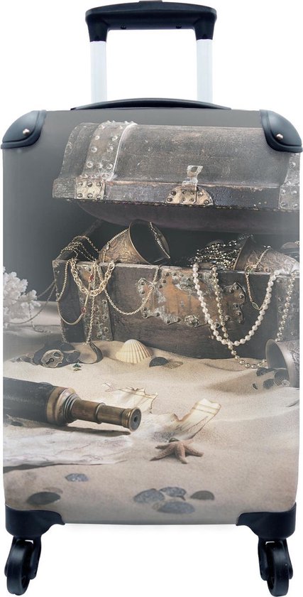 Valise - Coffre au trésor avec objets de valeur - 35x55x20 cm - Bagage à  main - Trolley | bol.com