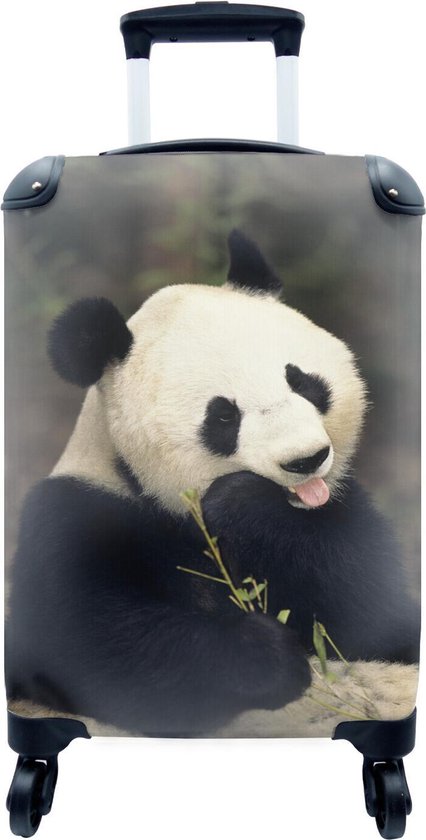 Valise - Panda - Bamboe - Nourriture - 35x55x20 cm - Bagage à main -  Trolley | bol
