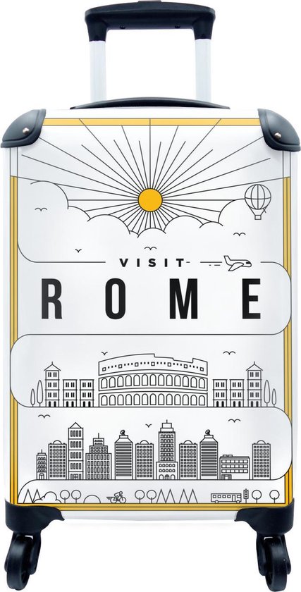 Koffer - Stadsaanzicht Rome - wit - Past binnen 55x40x20 cm en 55x35x25 cm  -... | bol.com