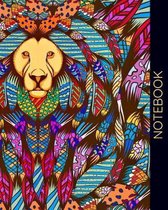 Notebook: Fun Deco Lion Notebook