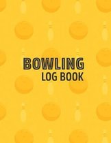 Bowling Log Book: Score Tracker Sheets for Up to 16 Players Per Page - Yellow