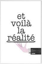 JUNIQE - Poster in kunststof lijst Réalité -20x30 /Wit