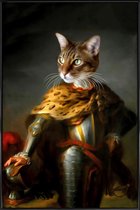 JUNIQE - Poster met kunststof lijst King Maui -13x18 /Bruin