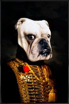 JUNIQE - Poster met kunststof lijst Marcus -13x18 /Bruin & Wit