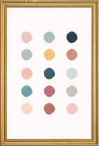 JUNIQE - Poster met houten lijst Colour Palette -30x45 /Kleurrijk