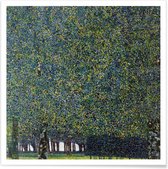 JUNIQE - Poster Klimt - Park -20x20 /Blauw & Groen