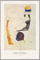 JUNIQE - Poster met kunststof lijst Schiele - Two Lying Figures -13x18