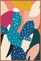 JUNIQE - Poster met kunststof lijst Cacti -30x45 /Bruin & Groen
