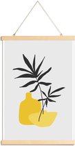 JUNIQE - Posterhanger Gele vazen -30x45 /Geel & Ivoor
