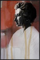 JUNIQE - Poster met kunststof lijst Rosa Luxemburg - schilderij -13x18