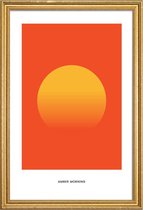 JUNIQE - Poster met houten lijst Morning #4 -30x45 /Geel & Oranje