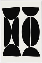 JUNIQE - Poster in kunststof lijst Coffee Bean -40x60 /Grijs & Ivoor