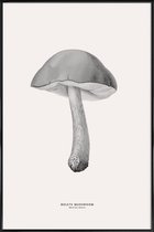 JUNIQE - Poster in kunststof lijst Bolete Mushroom -30x45 /Grijs &