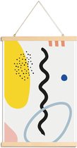 JUNIQE - Posterhanger Vertical Waves -40x60 /Blauw & Oranje