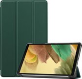 Samsung Galaxy Tab A7 Lite 2021 Hoes Luxe Hoesje Book Case Cover - Donker Groen