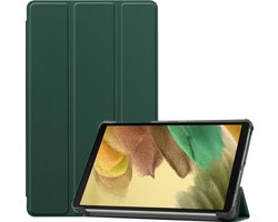 Hoes - Geschikt voor Samsung Galaxy Tab A7 Lite - Dun & Stevig - Trifold Bookcase - Hard Cover - Hardcover Book Case - Tablet Hoesje - Donkergroen