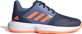adidas Courtjam xJ Tennisschoenen      Sportschoenen - Maat 35 - Unisex - Blauw/Oranje/Wit