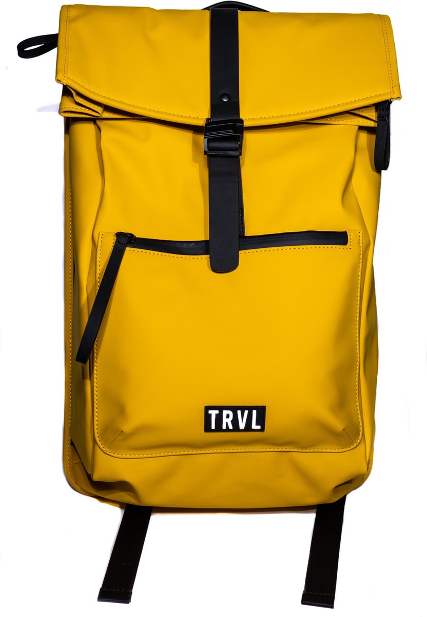 TRVL - Camden - Tuscan Yellow | Veelzijdige rugzak met laptop vak -15inch/17L - urban style koerierstas | city hiker | back to school | back to work