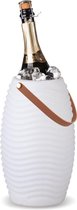 BluMill Wijnkoeler met Verlichting - Flessenkoeler - Inclusief LED - Inclusief Bluetooth Speaker - Geribbeld Design - Zomer Musthave