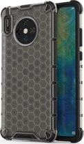 Huawei Mate 30 Hoesje - Mobigear - Honeycomb Serie - Hard Kunststof Backcover - Blauw - Hoesje Geschikt Voor Huawei Mate 30