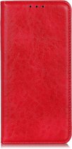 OPPO A9 (2020) Hoesje - Mobigear - Cowboy Serie - Kunstlederen Bookcase - Rood - Hoesje Geschikt Voor OPPO A9 (2020)