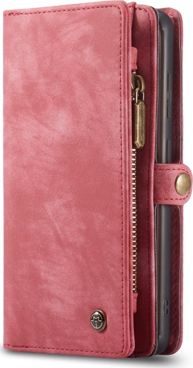 Caseme Telefoonhoesje geschikt voor Samsung Galaxy S20 Plus Hoesje | Caseme 008 Uitneembare 2in1 Bookcase Portemonnee | Pasjeshouder voor 8 Pasjes | Telefoonhoesje voor Pinpas / OV Kaart / Rijbewijs - Rood