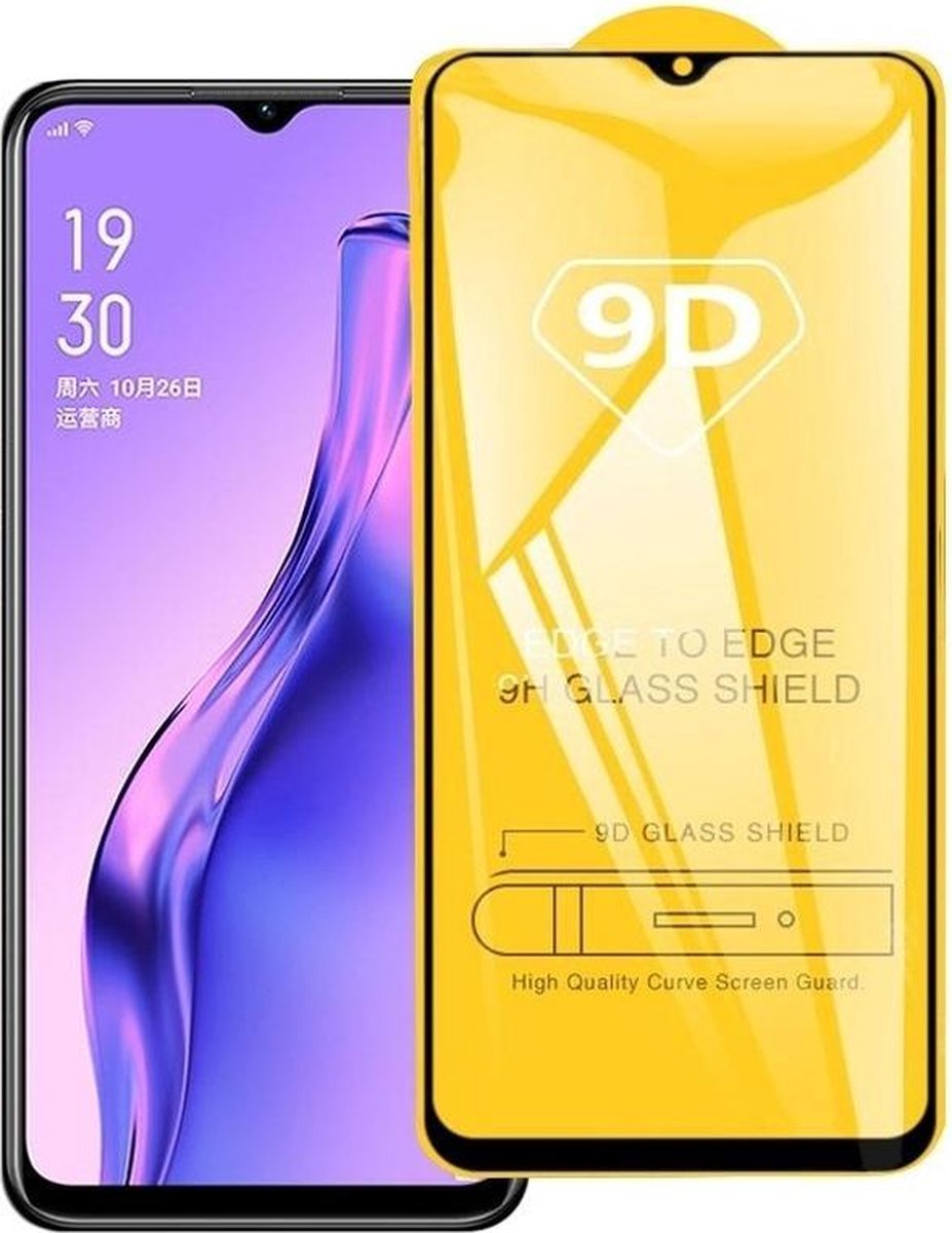 Mobigear Screenprotector geschikt voor OPPO A31 Glazen | Mobigear Premium Screenprotector - Case Friendly - Zwart