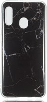 Samsung Galaxy A20e Hoesje - Mobigear - Marble Serie - TPU Backcover - Zwart - Hoesje Geschikt Voor Samsung Galaxy A20e