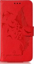 Apple iPhone 11 Pro Hoesje - Mobigear - Feather Serie - Kunstlederen Bookcase - Rood - Hoesje Geschikt Voor Apple iPhone 11 Pro