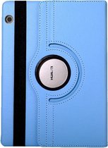 Huawei MediaPad T5 10.1 Hoes - Mobigear - 360 Rotating Serie - Kunstlederen Bookcase - Blauw - Hoes Geschikt Voor Huawei MediaPad T5 10.1