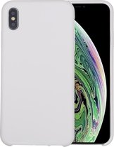Apple iPhone XS Max Hoesje - Mobigear - Rubber Touch Serie - Hard Kunststof Backcover - Wit - Hoesje Geschikt Voor Apple iPhone XS Max