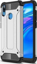 Huawei Y7 (2019) Hoesje - Mobigear - Outdoor Serie - Hard Kunststof Backcover - Zilver - Hoesje Geschikt Voor Huawei Y7 (2019)