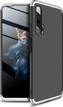 Honor 20 Pro Hoesje - Mobigear - 360 Serie - Hard Kunststof Backcover - Zwart / Zilver - Hoesje Geschikt Voor Honor 20 Pro