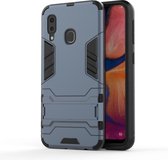 Samsung Galaxy A20e Hoesje - Mobigear - Armor Stand Serie - Hard Kunststof Backcover - Marineblauw - Hoesje Geschikt Voor Samsung Galaxy A20e