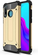 Huawei P30 Lite Hoesje - Mobigear - Outdoor Serie - Hard Kunststof Backcover - Goud - Hoesje Geschikt Voor Huawei P30 Lite