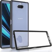 Mobigear Crystal Hardcase Hoesje - Geschikt voor Sony Xperia 10 - Transparant / Zwart