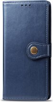 Samsung Galaxy Note 10 Plus Hoesje - Mobigear - Snap Button Serie - Kunstlederen Bookcase - Blauw - Hoesje Geschikt Voor Samsung Galaxy Note 10 Plus