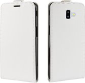 Samsung Galaxy J6 Plus Hoesje - Mobigear - Serie - Kunstlederen Flipcase - Wit - Hoesje Geschikt Voor Samsung Galaxy J6 Plus