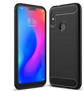 Mobigear Brushed TPU Backcover Hoesje - Geschikt voor Xiaomi Mi A2 Lite - Zwart