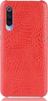 Xiaomi Mi 9 Hoesje - Mobigear - Croco Serie - Hard Kunststof Backcover - Rood - Hoesje Geschikt Voor Xiaomi Mi 9