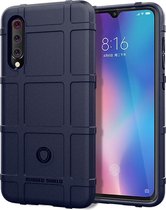 Xiaomi Mi 9 Hoesje - Mobigear - Rugged Shield Serie - TPU Backcover - Blauw - Hoesje Geschikt Voor Xiaomi Mi 9