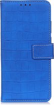 OPPO Reno Hoesje - Mobigear - Croco Serie - Kunstlederen Bookcase - Blauw - Hoesje Geschikt Voor OPPO Reno