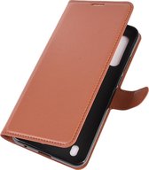 Motorola Moto G8 Power Lite Hoesje - Mobigear - Classic Serie - Kunstlederen Bookcase - Bruin - Hoesje Geschikt Voor Motorola Moto G8 Power Lite