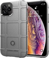 Apple iPhone 12 Pro Max Hoesje - Mobigear - Rugged Shield Serie - TPU Backcover - Grijs - Hoesje Geschikt Voor Apple iPhone 12 Pro Max