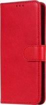 Mobigear Telefoonhoesje geschikt voor Samsung Galaxy S20 Hoesje | Mobigear Premium Bookcase Portemonnee | Pasjeshouder voor 3 Pasjes | Telefoonhoesje voor Pinpas / OV Kaart / Rijbewijs - Rood